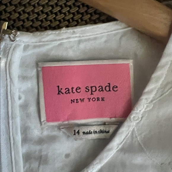 Kate Spade White Floral eyelet Lace midi dress size 14‎ - Picture 4 of 10